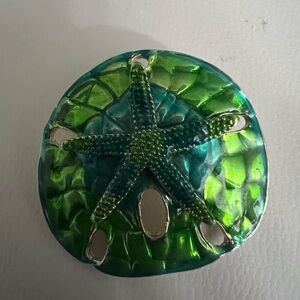 Colorful Sand Dollar pendant /brooch